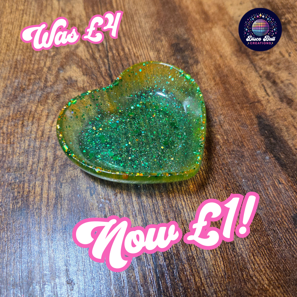 SALE - Small Green Heart Dish