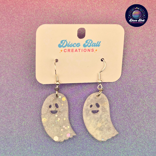 The Boo Crew Ghost Earrings | Spooky Cute Resin Jewellery | Halloween Accessories