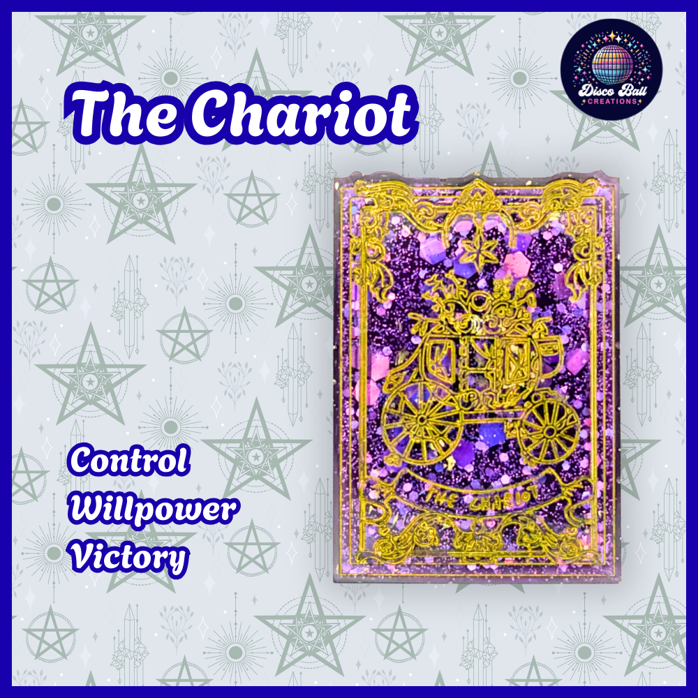 Handmade Resin Tarot Card Keyring - Celestial Charm - Witchy Gift, Spiritual Accessory, Purple & Gold Mystical Keychain
