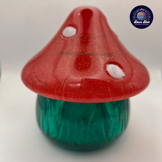 Enchanted Forest Toadstool Pot - Secret Stash Resin Box
