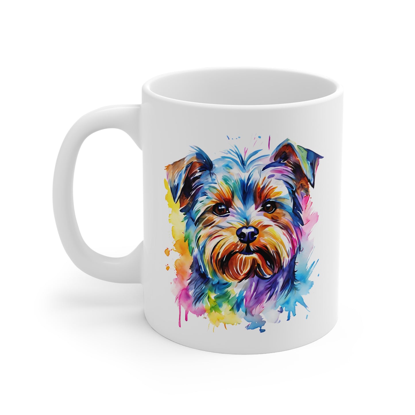 Yorkshire Terrier Mug – Colourful Watercolour Dog Art Gift for Dog Lovers