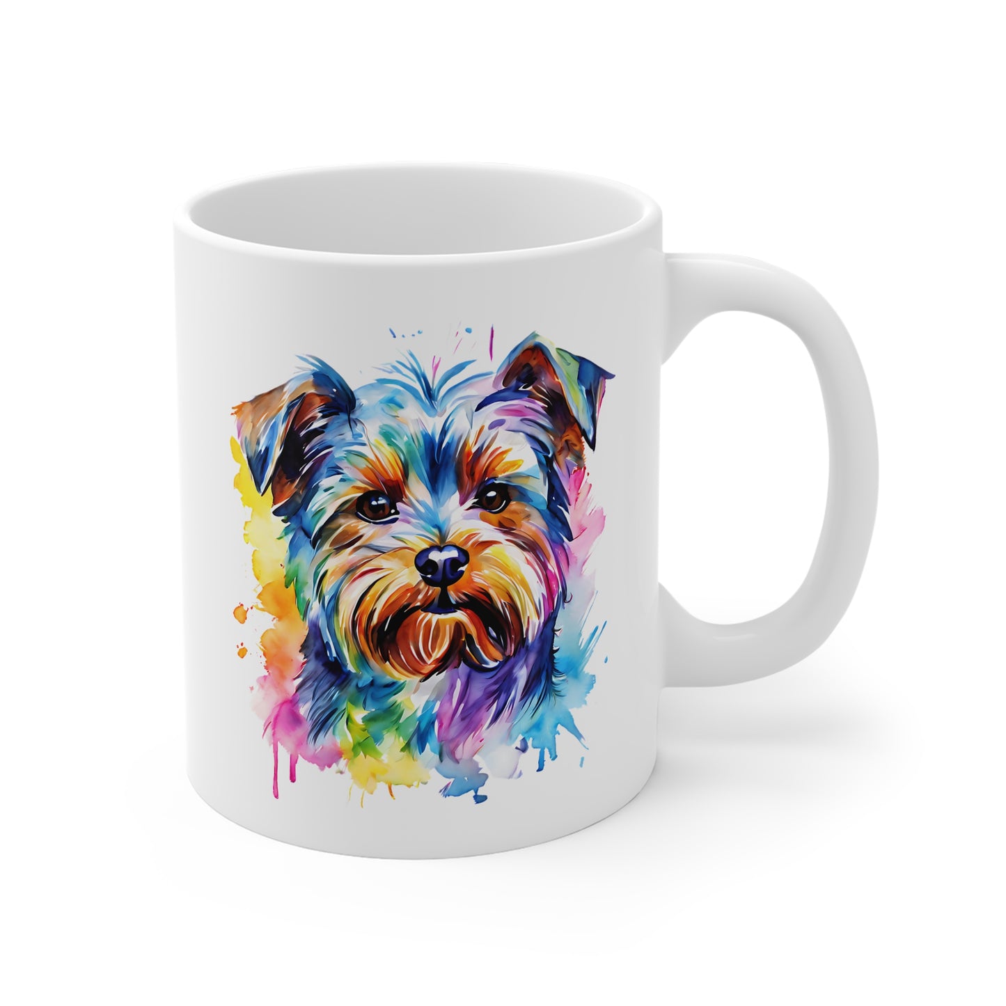 Yorkshire Terrier Mug – Colourful Watercolour Dog Art Gift for Dog Lovers