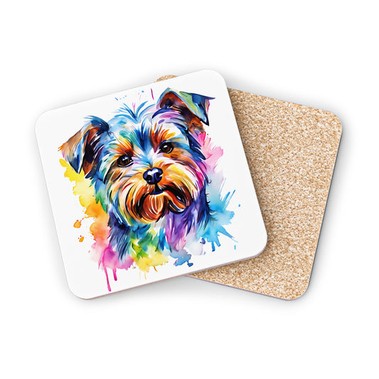 Yorkshire Terrier Coaster – Colourful Watercolour Dog Art Gift for Dog Lovers