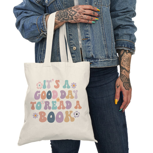It's a Good Day to Read a Book Tote Bag | Colourful Book Lover Gift