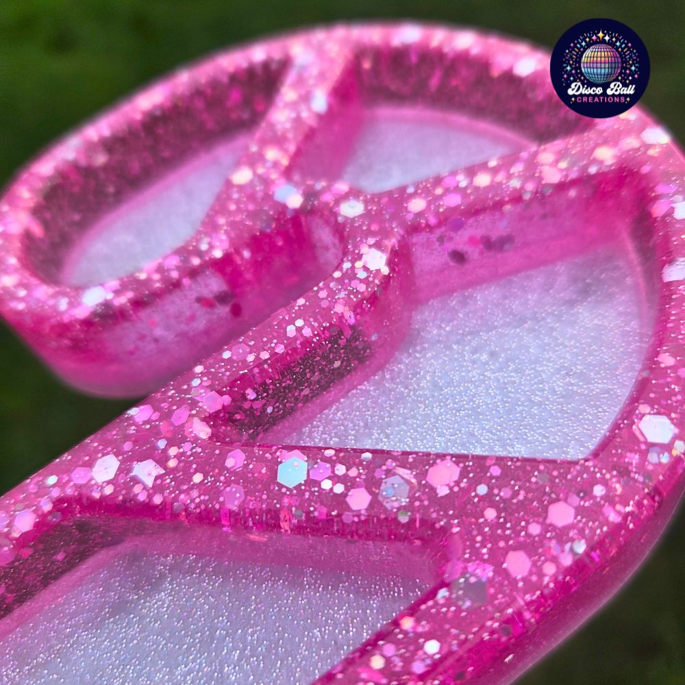 Glitter Candy Cane Resin Tray