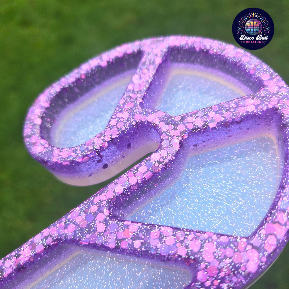 Glitter Candy Cane Resin Tray