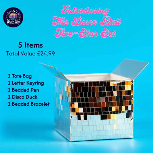 The Disco Ball Five-Star Set - 5 Item Sparkle Bundle - Customisable Gift