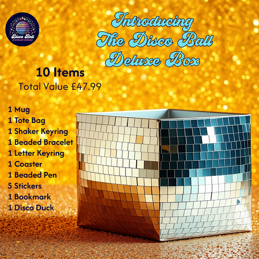 The Disco Ball Deluxe Box - 10 Item Ultimate Sparkle Bundle - Customisable Gift Set