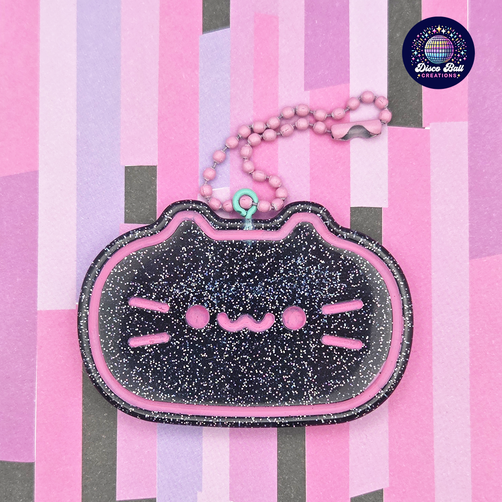 Kawaii Cat Keyrings - Glitter Keychains for Cat Lovers