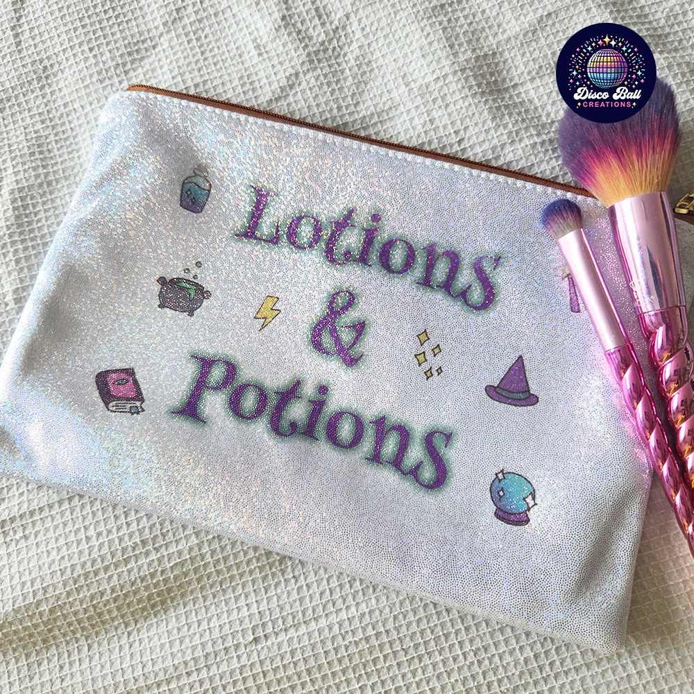 Enchanted Glitter Makeup Bag - Lotions & Potions Pouch
