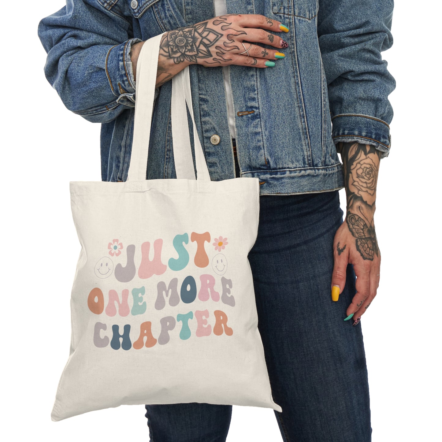 Just One More Chapter Tote Bag | Book Lover's Addiction Bag