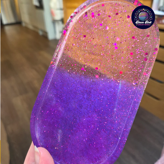 Sparkle & Store: Large Resin Trinket Tray - Custom Colours