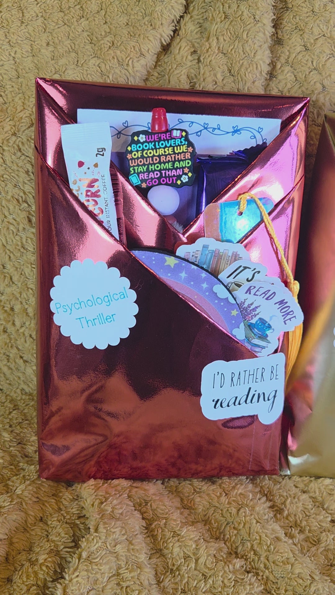 Once Upon a Second Time Deluxe Mystery Book Bundle with sparkly bookmark, beaded pen and other treats