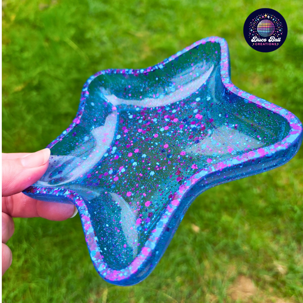 Celestial Star Resin Trinket Dish – Hand-Poured Catchall Tray