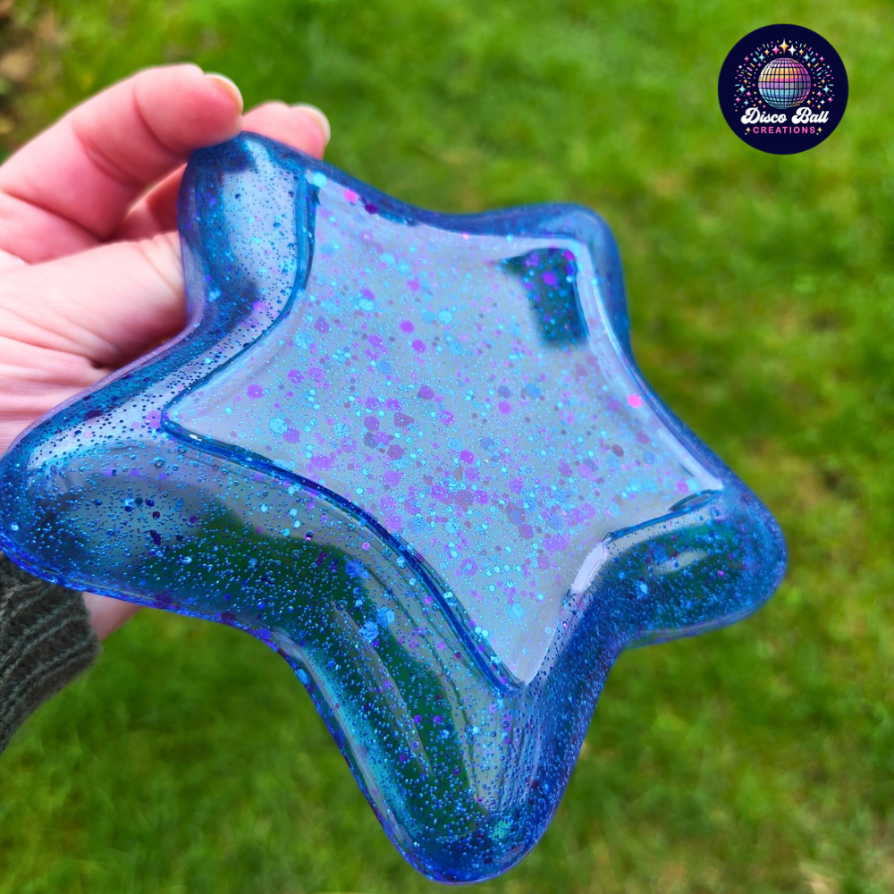 Celestial Star Resin Trinket Dish – Hand-Poured Catchall Tray