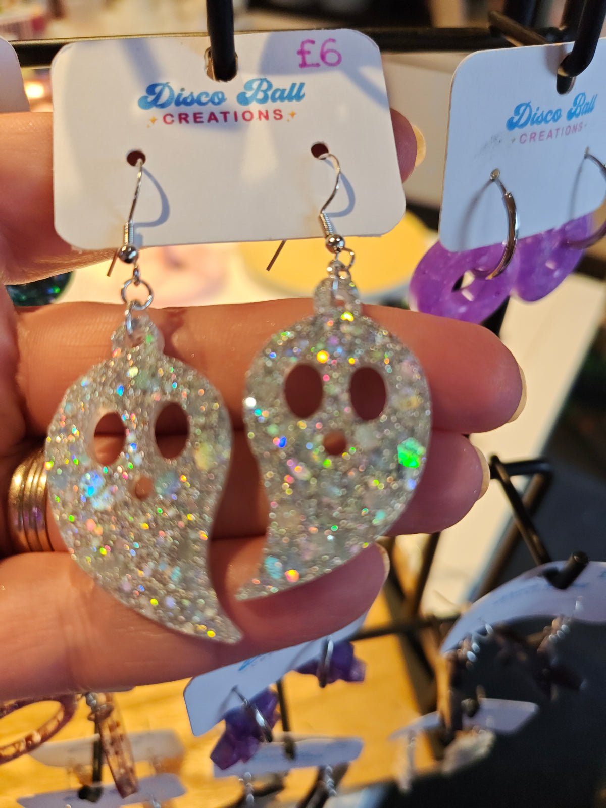 Large ghost earrings